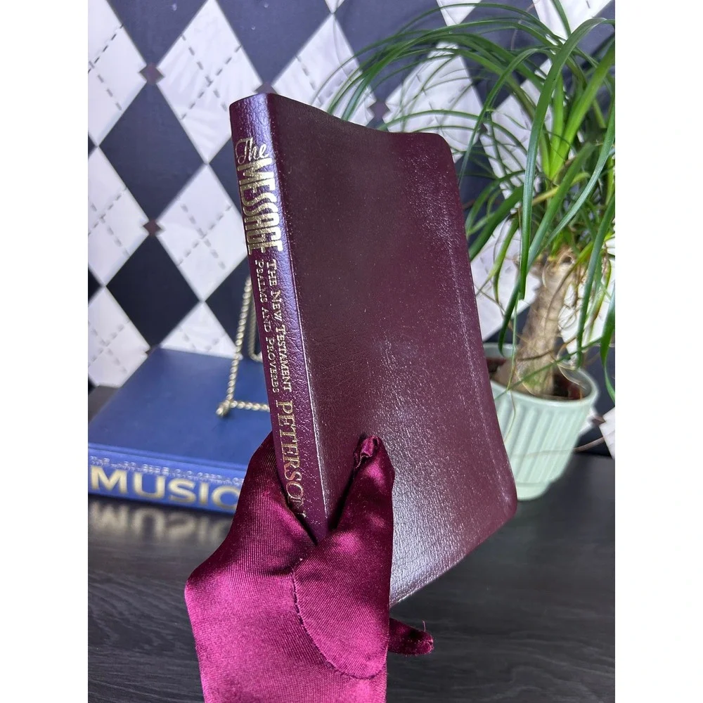 The Message New Testament Psalms Proverbs Burgundy Bonded Leather NavPress